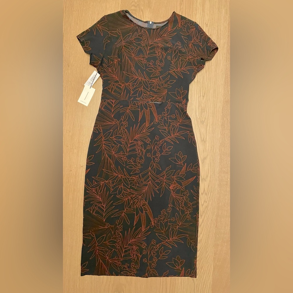 NWT Babaton Proper Dress | navy & Arabian spice | Size 8